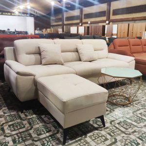 Bộ Sofa Bọc Da Chống Mực Kèm Đôn Gối Mới 99%