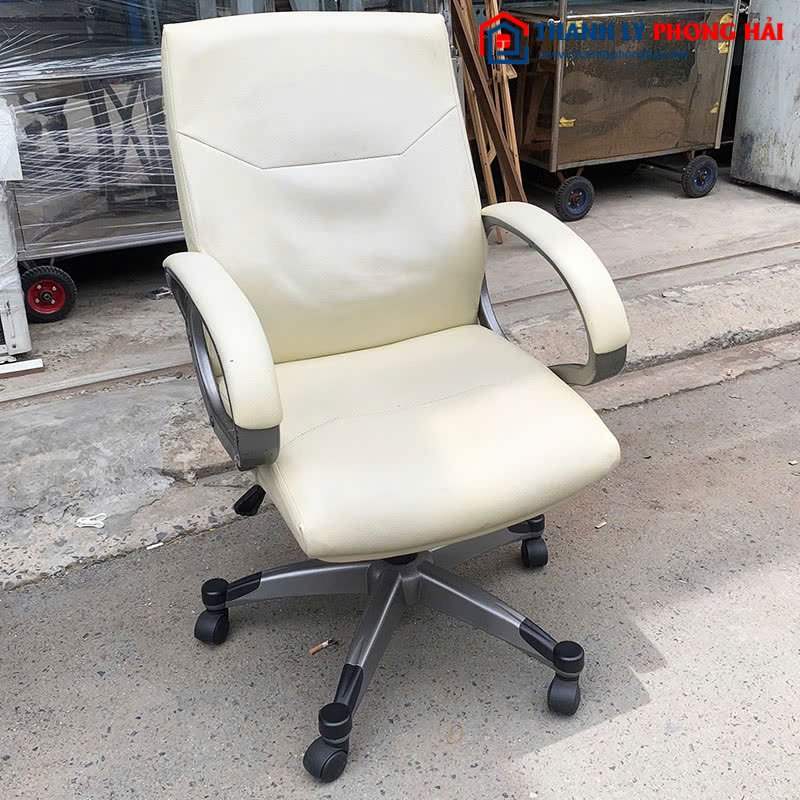 Ghế Giám Đốc Cũ Bọc Da Lưng Thấp