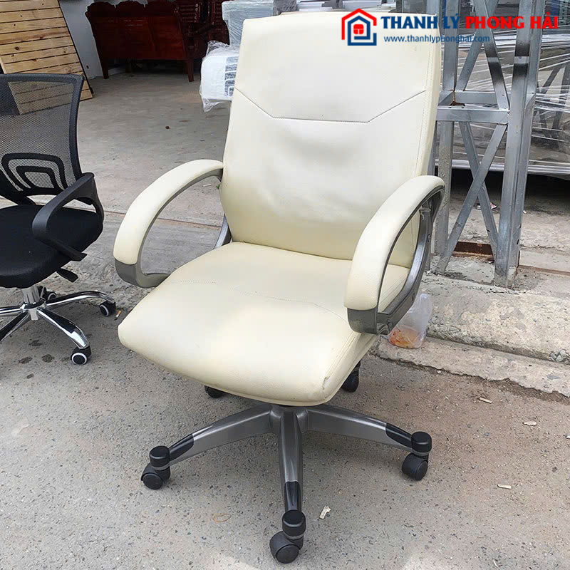 Ghế Giám Đốc Cũ Bọc Da Lưng Thấp