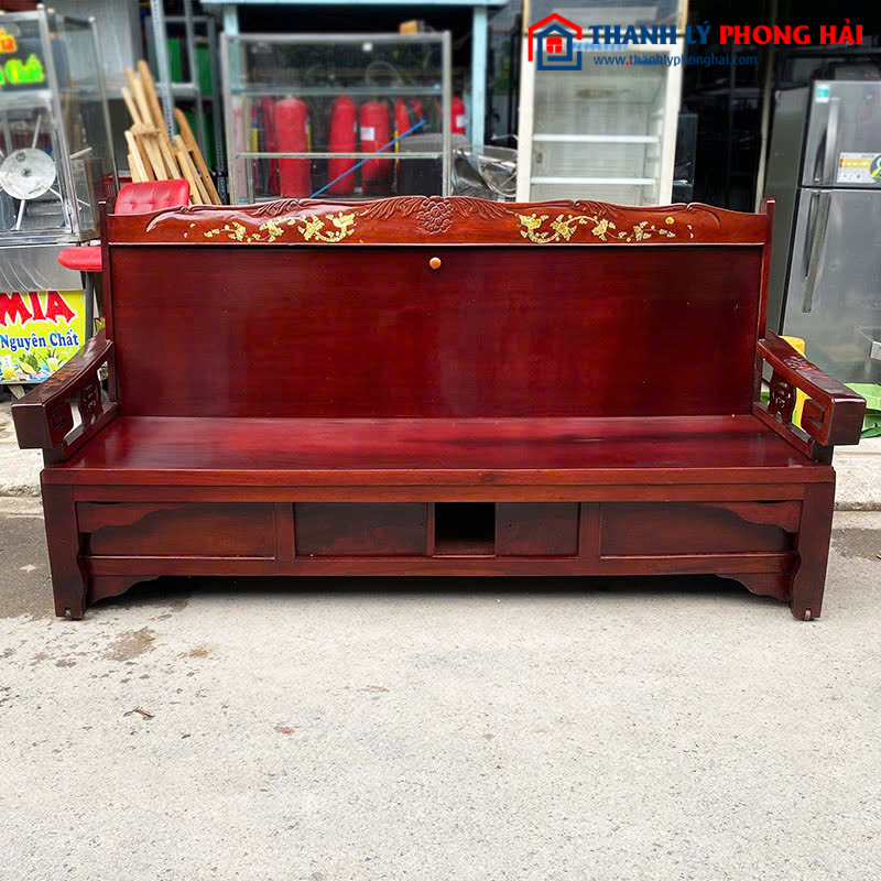 Ghế Trường Kỷ Gỗ Tự Nhiên Cũ Gấp Thành Giường 1m