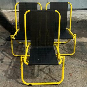 Ghế Xếp Lò Xo Cũ Khung Sắt Lưng Lưới Thấp
