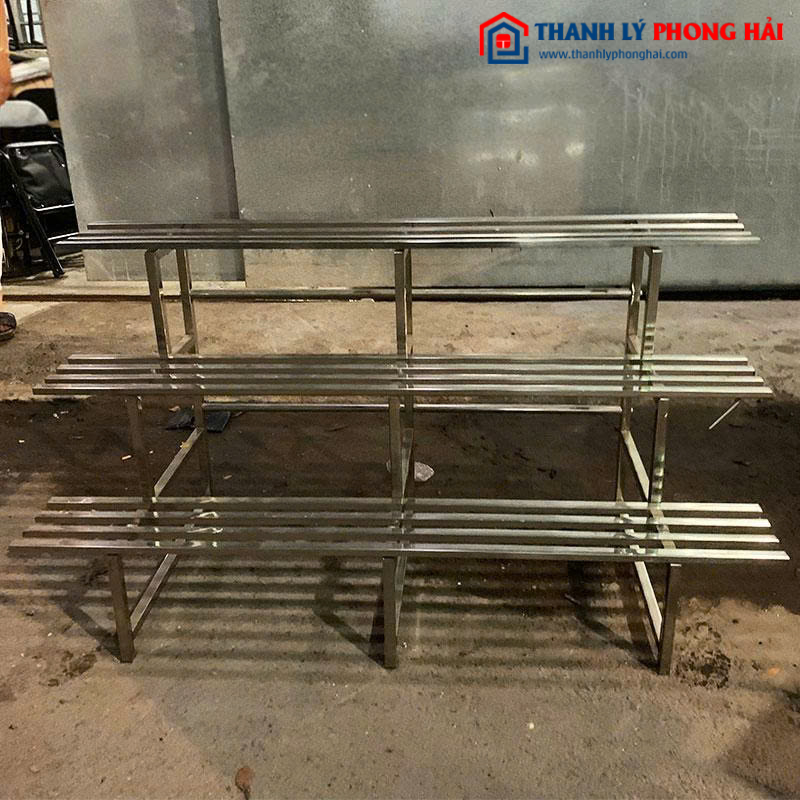 Kệ Trưng Bày Inox Cũ 3 Tầng