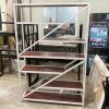 Kệ Trưng Bày Khung Sắt 1m2 Cũ Mặt Gỗ