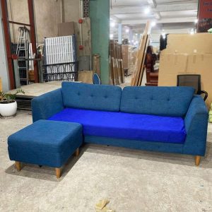 Sofa Băng Kèm Đôn Bọc Vải Cozy 2m2 Cũ