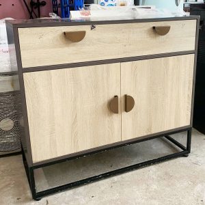 Tủ Đựng Đồ 1m Khung Sắt Cũ Mặt Gỗ MDF