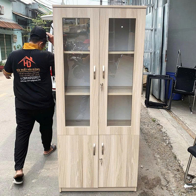 Tủ Hồ Sơ 4 Cánh 80cm Gỗ Cũ