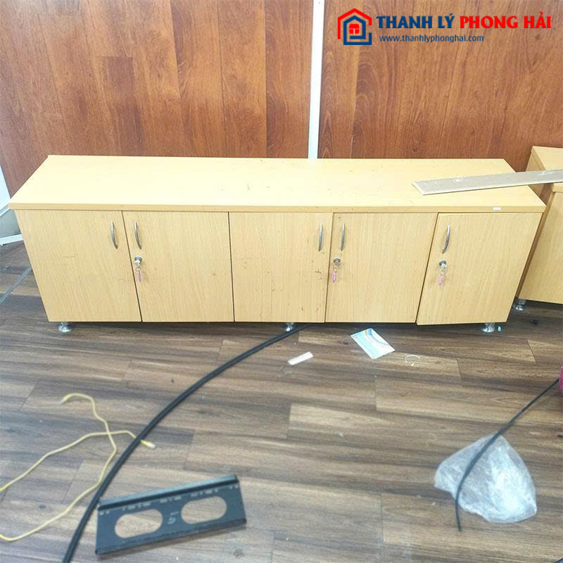 Tủ Hồ Sơ Thấp Cũ 1m8 Gỗ MDF 2 Cánh