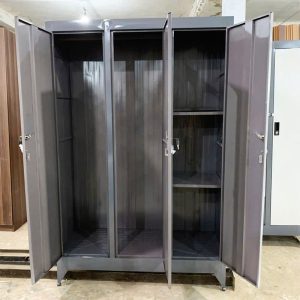 Tủ Quần Áo Sắt 3 Cánh Kèm Gương Đẹp Mới 99% (Nhiều Màu)