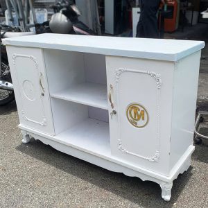 Tủ Trang Trí Cũ Họa Tiết Hoàng Gia