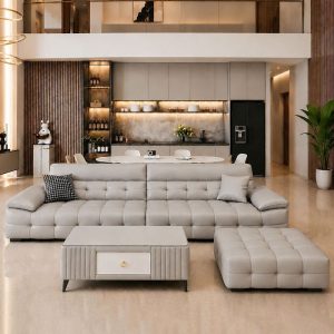 Bàn Ghế Sofa Maserati Bọc Da Đính Nút Mới 99% (Nhiều Màu)