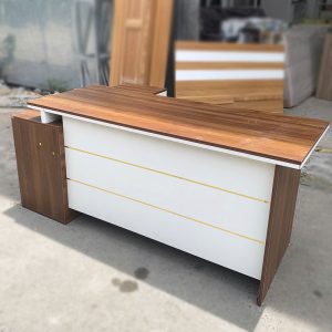 Bàn Giám Đốc Góc L 1m6 Gỗ Công Nghiệp Cũ