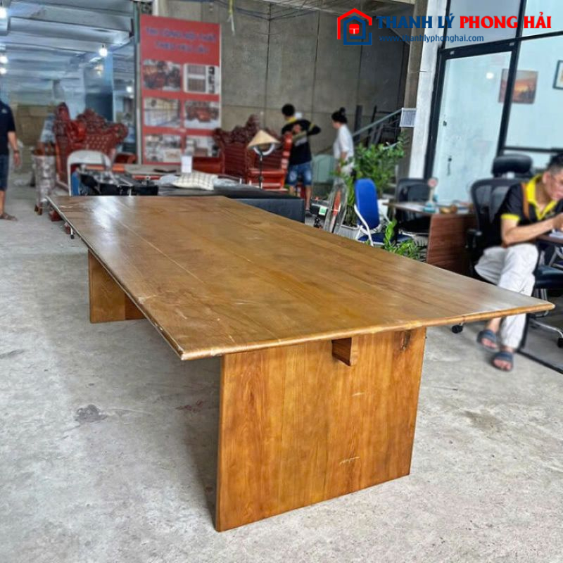 Bàn Họp Gỗ 2m8 Mặt Bàn Rộng Cũ