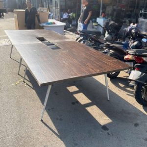Bàn Họp Gỗ Chân Sắt 3m6 Cũ