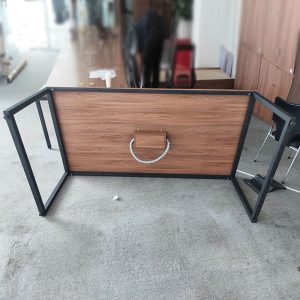 Bàn Họp Mặt Gỗ 2m Chân Sắt Cũ