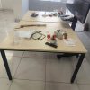 Bàn Làm Việc 1m2 Chân Sắt Mặt Gỗ Cũ
