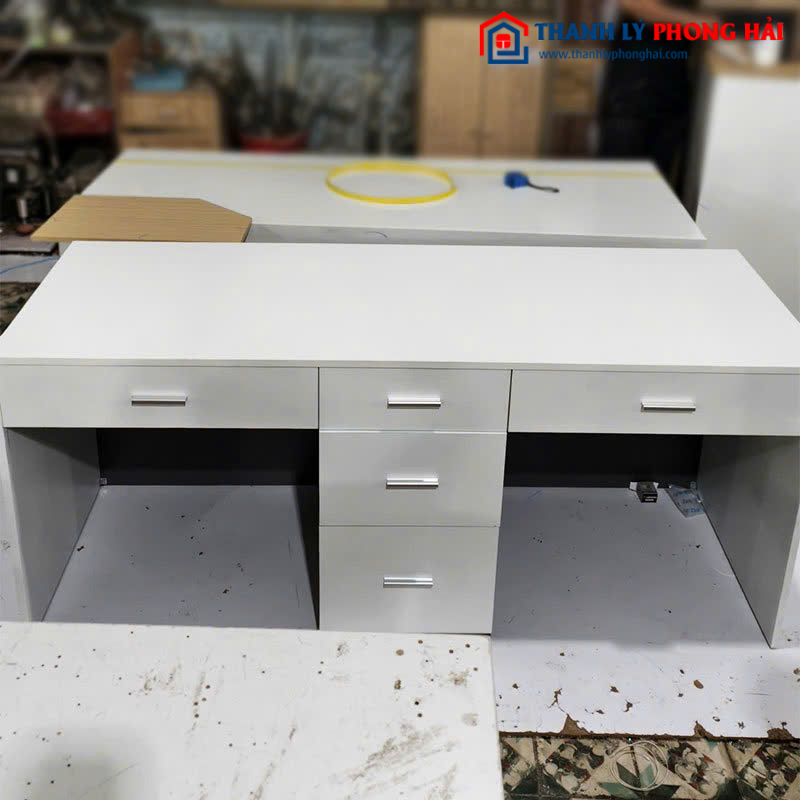 Bàn Làm Việc 1m7 2 Chỗ Kèm Tủ Hồ Sơ Mới 99%