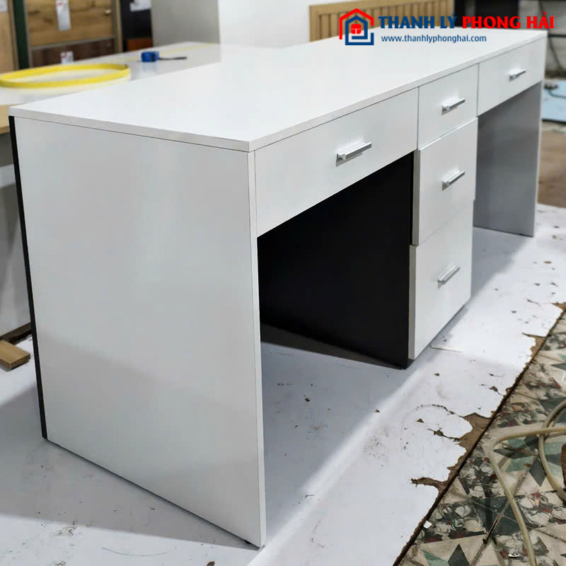 Bàn Làm Việc 1m7 2 Chỗ Kèm Tủ Hồ Sơ Mới 99%