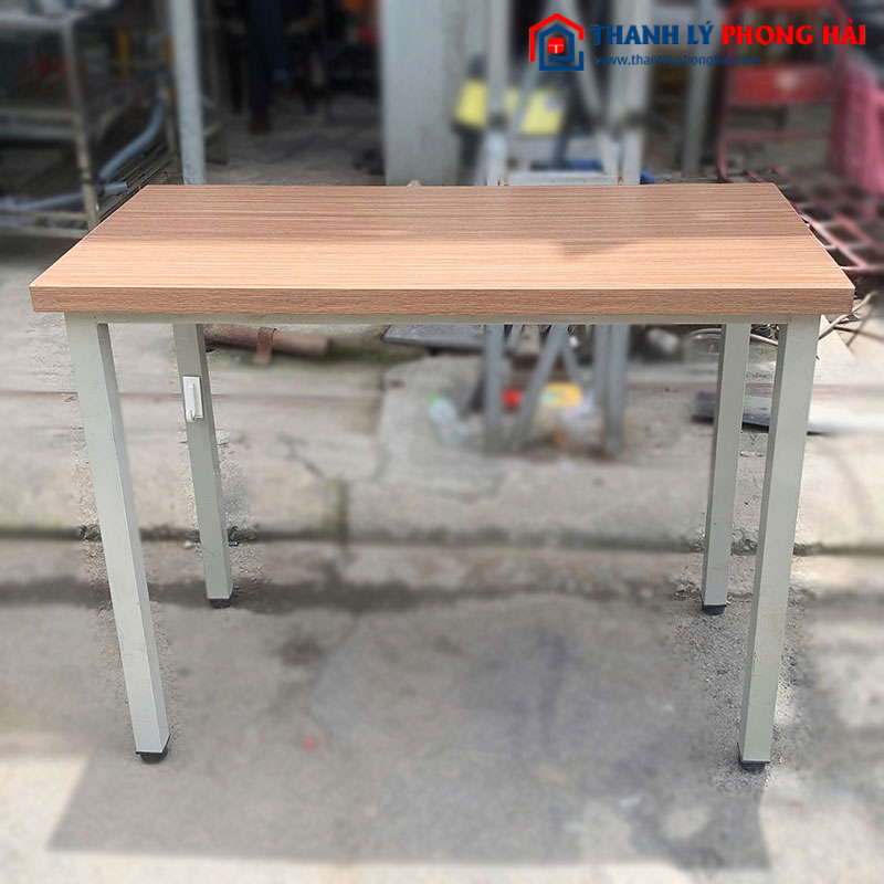 Bàn Làm Việc Gỗ 1m Chân Sắt Cũ