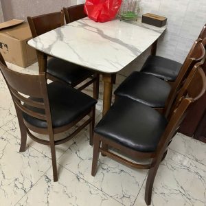 Bộ Bàn Ăn Mặt Đá 6 Ghế Lót Nệm Cũ
