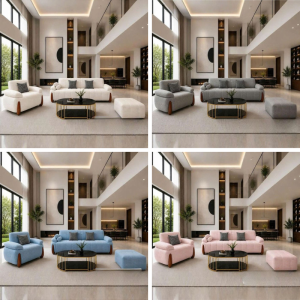Bộ Bàn Ghế Sofa Dophin Go Bọc Vải Mới 99% (Nhiều Màu)