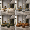 Bộ Bàn Ghế Sofa Dunhill Bọc Vải Mới 99% (Nhiều Màu)