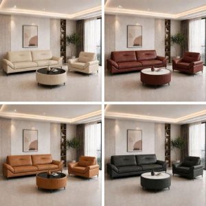 Bộ Sofa Da Hitachi Kèm Bàn Trà Mới 99% ( Nhiều Màu)