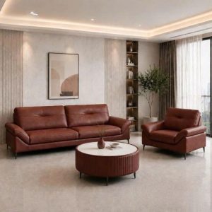 Bộ Sofa Da Hitachi Kèm Bàn Trà Mới 99% ( Nhiều Màu)