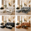 Bộ Sofa Porsche Bọc Da 3 Món Mới 99% (Nhiều Màu)