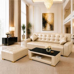 Bộ Sofa Porsche Bọc Da 3 Món Mới 99% (Nhiều Màu)