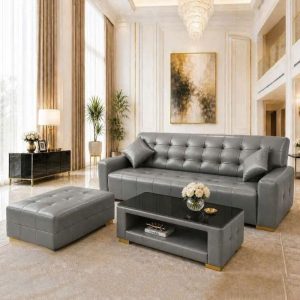 Bộ Sofa Porsche Bọc Da 3 Món Mới 99% (Nhiều Màu)