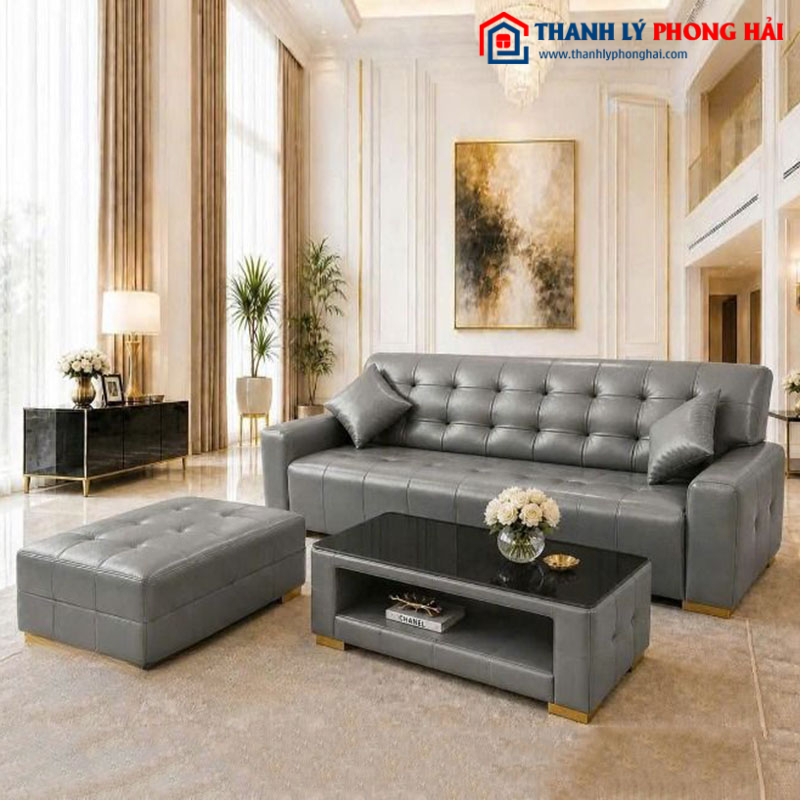 Bộ Sofa Porsche Bọc Da 3 Món Mới 99% (Nhiều Màu)