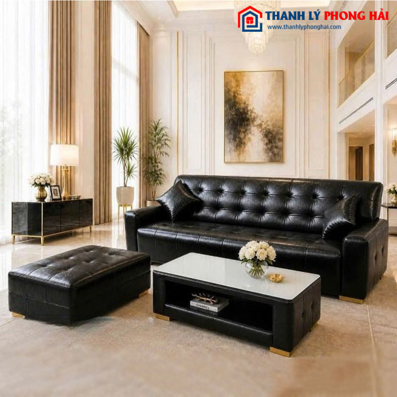 Bộ Sofa Porsche Bọc Da 3 Món Mới 99% (Nhiều Màu)