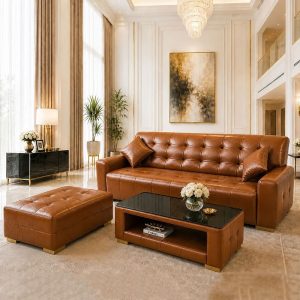 Bộ Sofa Porsche Bọc Da 3 Món Mới 99% (Nhiều Màu)