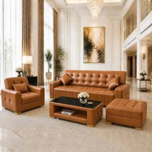 Bộ Sofa Porsche Bọc Da 4 Món Mới 99% (Nhiều Màu)