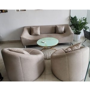 Bộ Sofa Tiếp Khách Bọc Vải Cũ