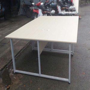 Cụm Bàn Làm Việc 1m2 Mặt Gỗ Chân Sắt Cũ