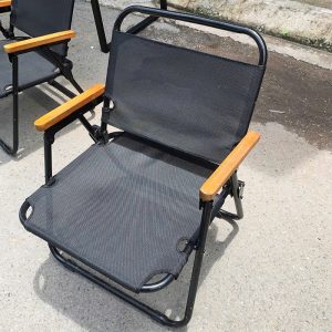 Ghế Camping Cũ Lưới Tay Gỗ