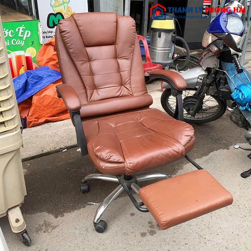 Ghế Giám Đốc Bọc Da Có Gác Chân Cũ
