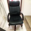 Ghế Giám Đốc Bọc Da Cũ Lưng Cao Tay Gỗ