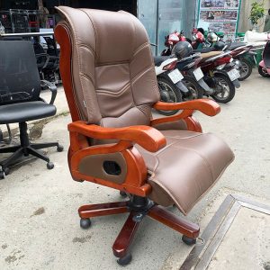 Ghế Giám Đốc Bọc Da Khung Gỗ Cao Cấp Cũ