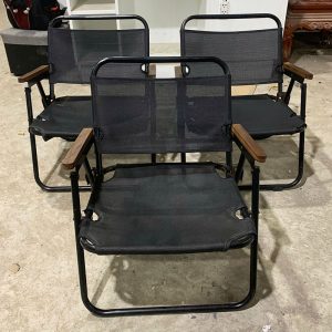 Ghế Xếp Lưới Khung Sắt Tay Gỗ Cũ