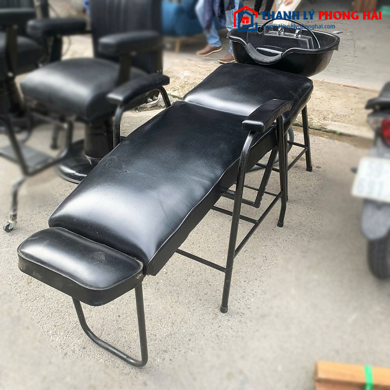 Giường Gội Đầu Cũ Bọc Da Kèm Bồn Nhựa