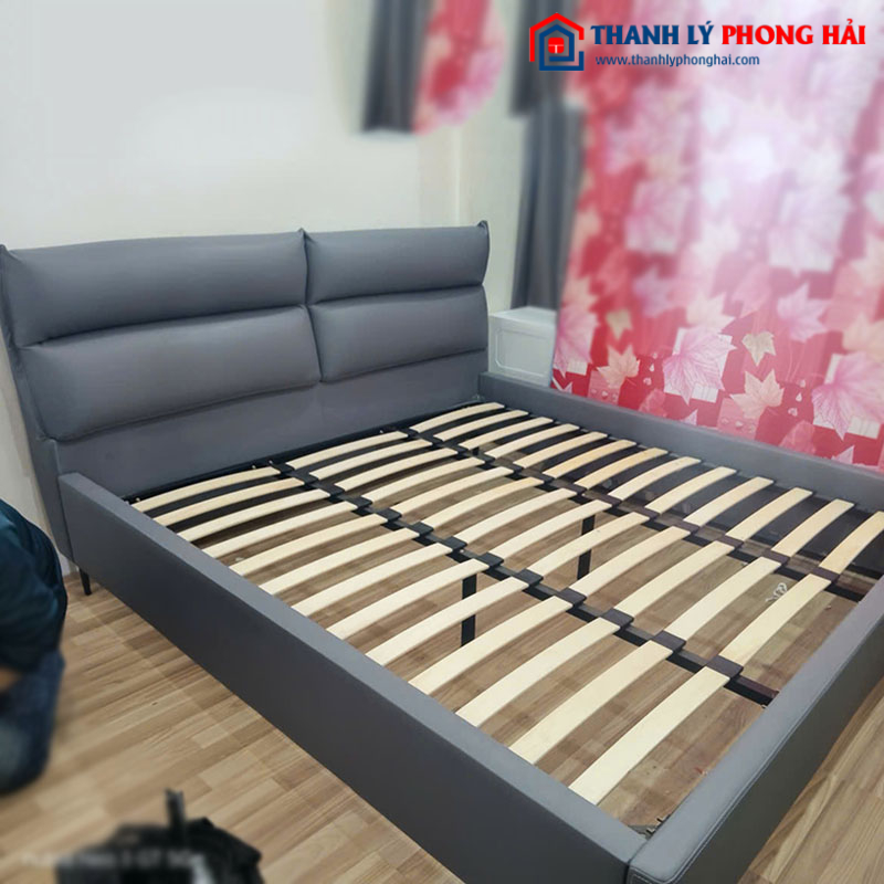 Giường Ngủ 1m8 Cũ Đầu Giường Bọc Nệm
