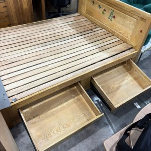 Giường Ngủ Gỗ 2 Hộc Tự Nhiên 1m6 Cũ