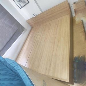 Giường Ngủ Gỗ Công Nghiệp 1m8 Màu Vân Gỗ Cũ