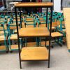 Kệ Trưng Bày Mặt Gỗ Cũ Khung Sắt