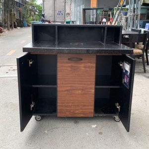 Quầy Lễ Tân Gỗ Công Nghiệp Mặt Đá 1m Cũ