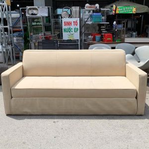 Sofa Bed Bọc Vải Màu Kem Cũ