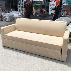 Sofa Bed Bọc Vải Màu Kem Cũ