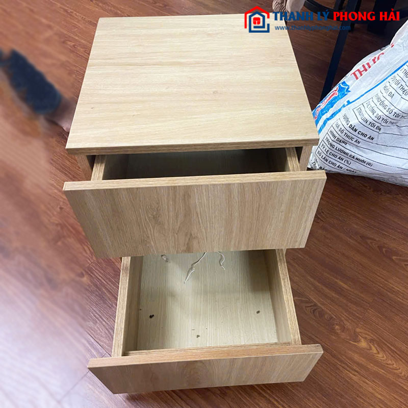 Tab Đầu Giường Gỗ Công Nghiệp 2 Hộc Cũ